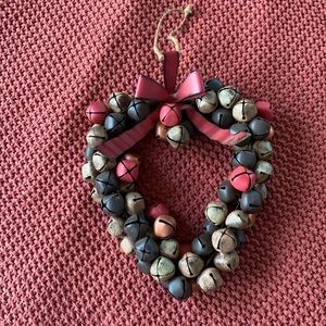 Hanging bells in shape of heart